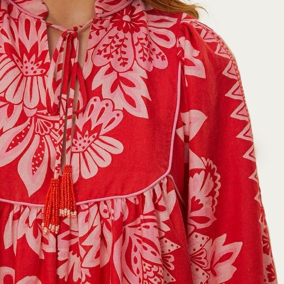 FARM Rio Red Floral Mini Dress - Picture 2 of 5